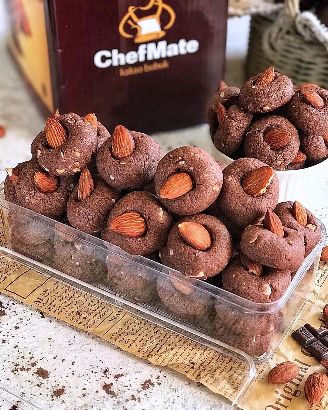 Resep Kue Kering Lebaran Sederhana - Choco Almond Cookies