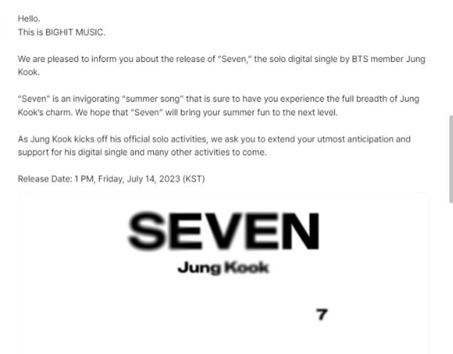 Single 'SEVEN' Dari Jungkook BTS Sudah Mulai Pre-Order
