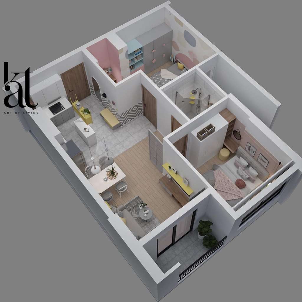 Denah dan Desain Rumah Minimalis 2 Kamar