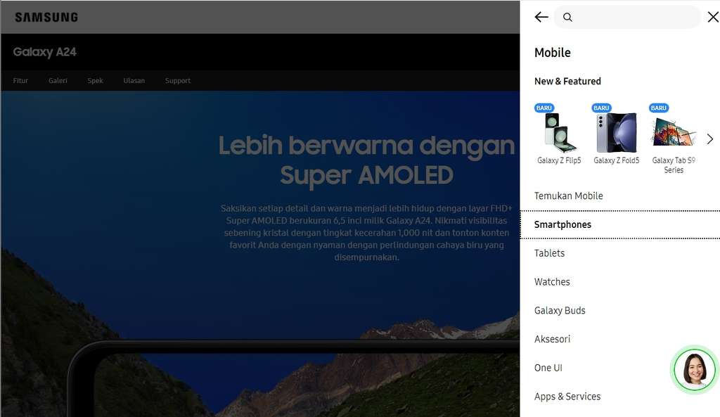 Cek RAM HP Samsung Melalui Website Resmi