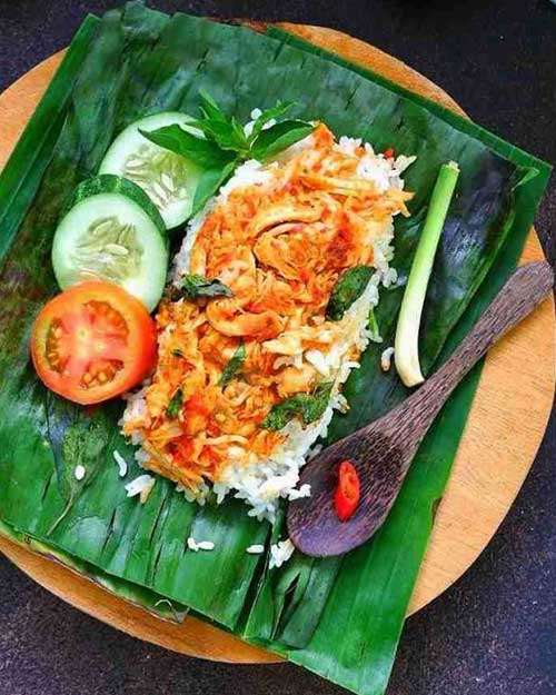 Resep Nasi Bakar Ayam Suwir Kemangi