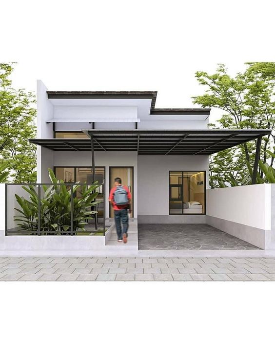 Model Rumah Sederhana tapi Indah Dengan Garasi Terbuka