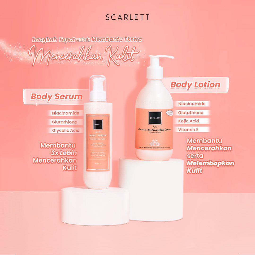 Body Serum untuk Mencerahkan Kulit - Scarlett Whitening Body Serum Happy Series