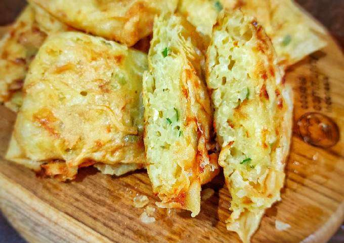 Resep Martabak Kulit Lumpia Isi Daun Bawang