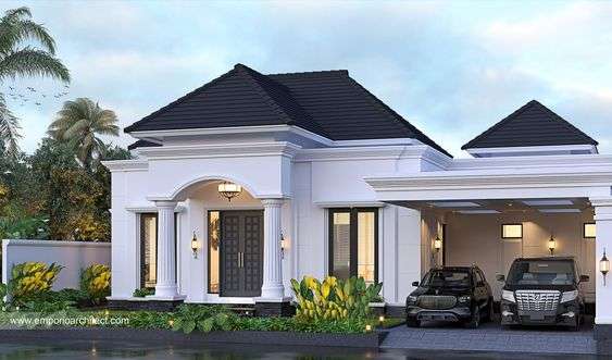 Rumah Atap Miring ke Depan