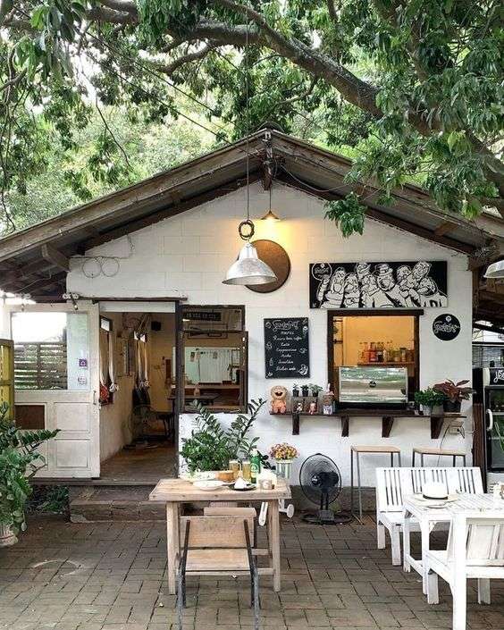 Desain Warung Kopi di Depan Rumah LAwas