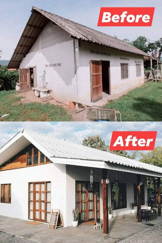 Desain Teras Depan Rumah Hasil Renovasi di Kampung