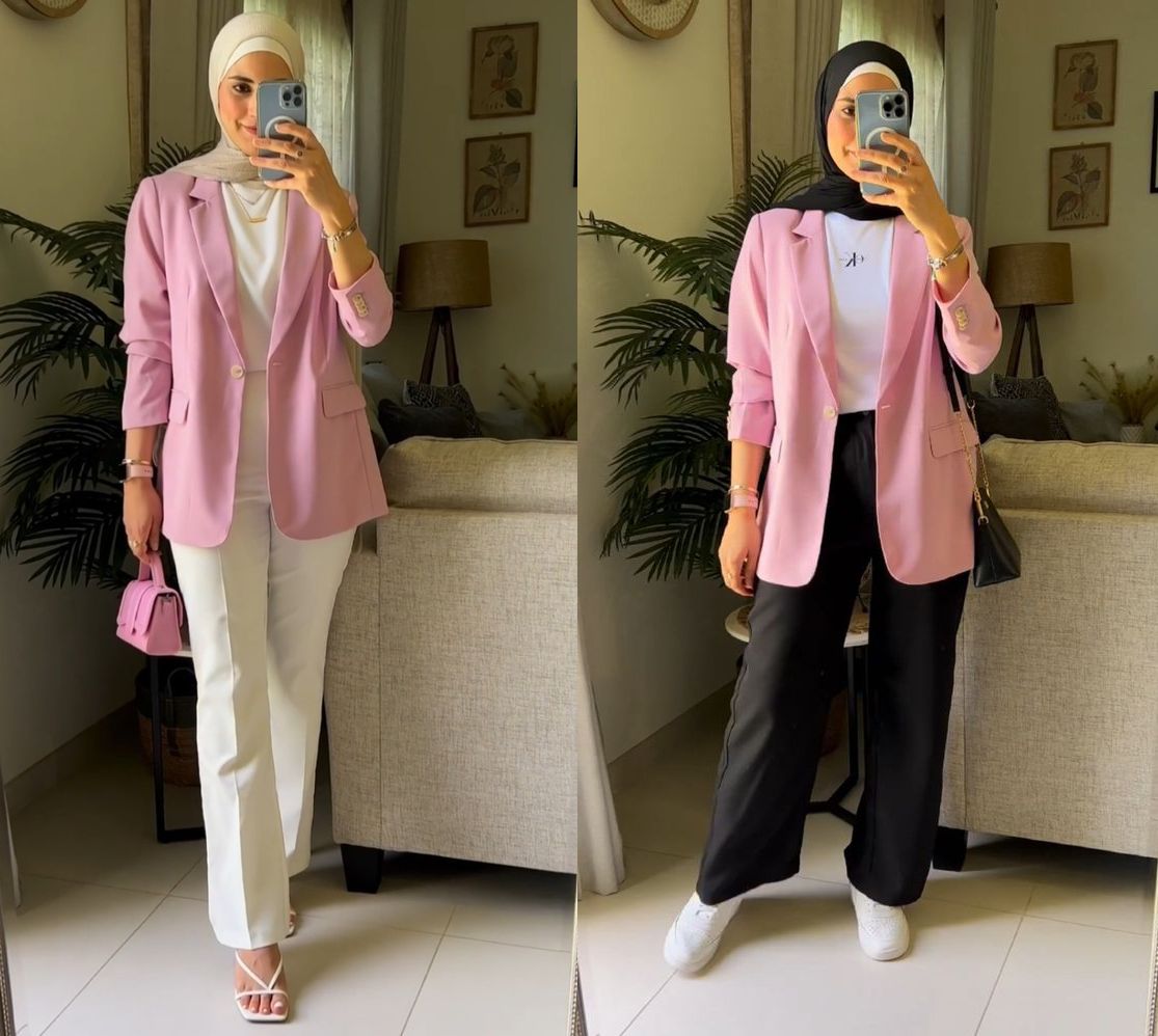 Ide Outfit Kerja Hijab buat Wanita 40-an - Celana dan Blazer