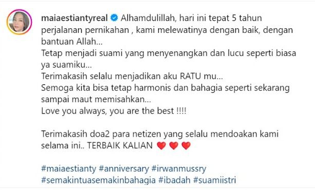 Maia Estianty Rayakan Anniversary 5 Tahun