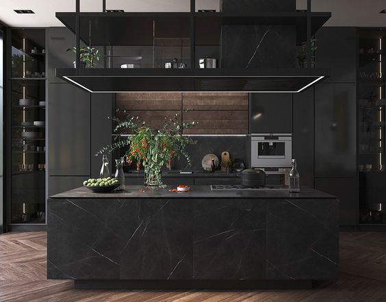 Dapur Minimalis Granit Hitam