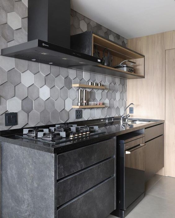 Dapur Minimalis Granit Hitam