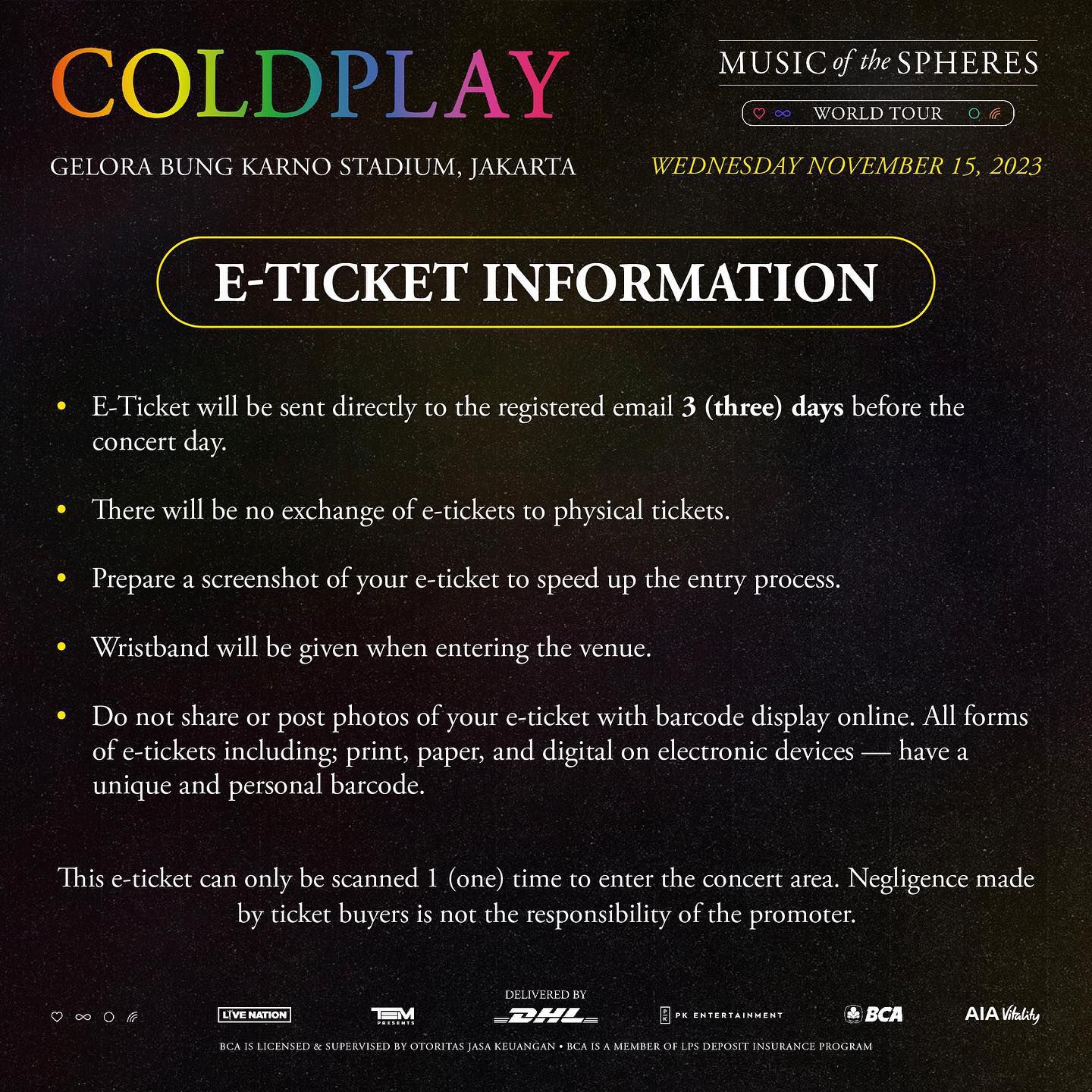 Cara Menukar Tiket Coldplay Jakarta