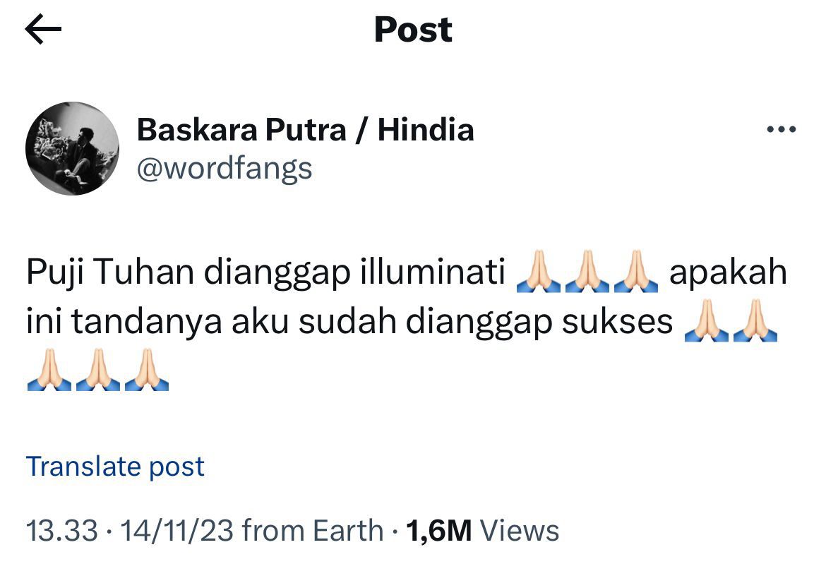 Tweet Baskara Putra