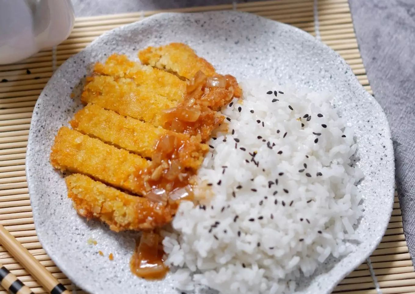 Menu Ricebowl 10 Ribuan untuk Jualan - Tempe Katsu Saus BBQ