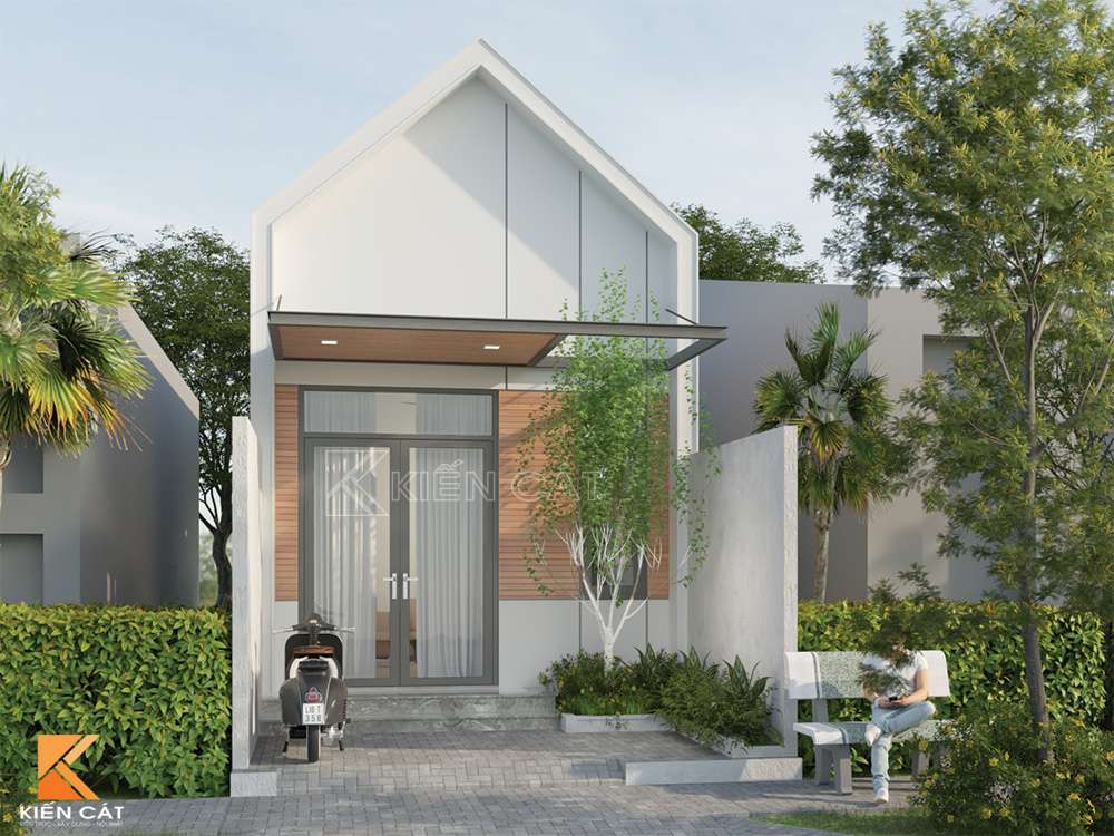 Fasad Rumah Scandinavian 1 Lantai Modern