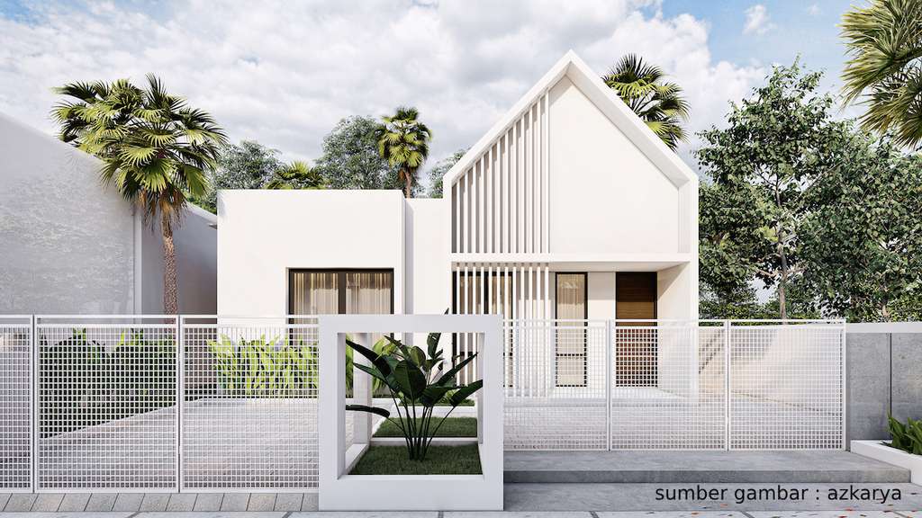 Fasad Rumah Scandinavian 1 Lantai Keren