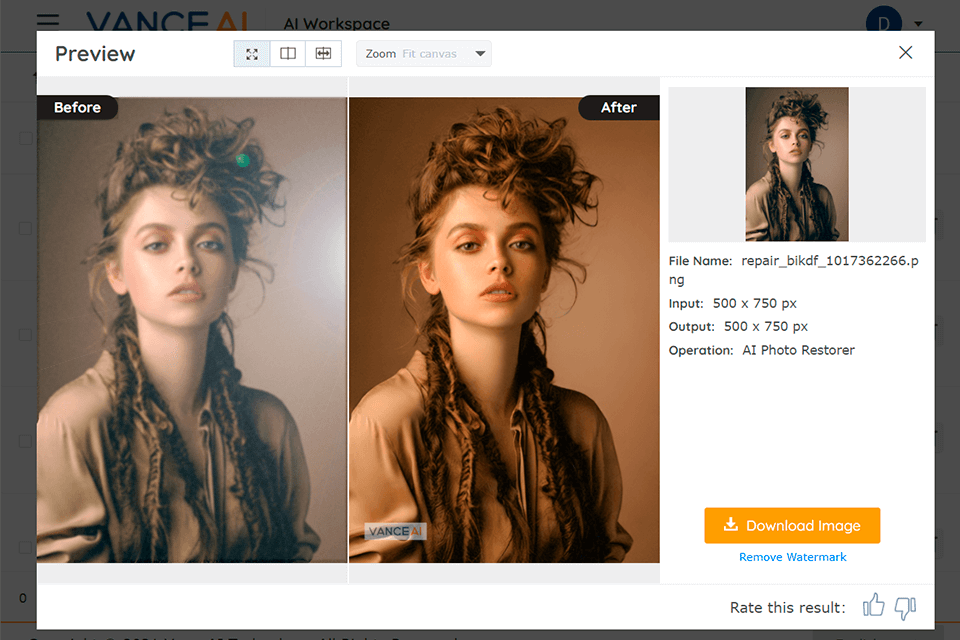 Cara HD Foto Online dengan VanceAI