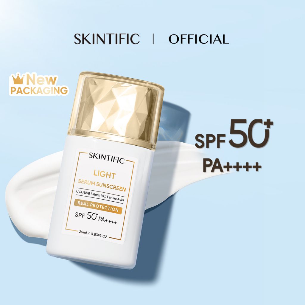 Sunscreen untuk Kulit Berjerawat - Skintific Light Serum Sunscreen SPF50 PA