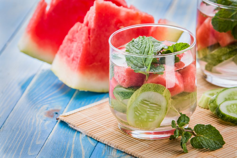 Watermelon Cucumber Infused Water