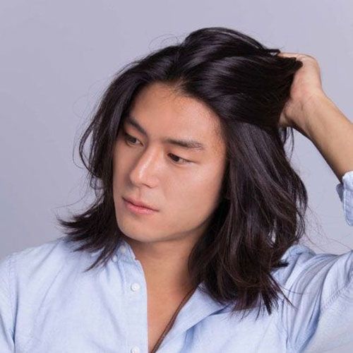 Nama Potongan Rambut Pria Natural Long Hair