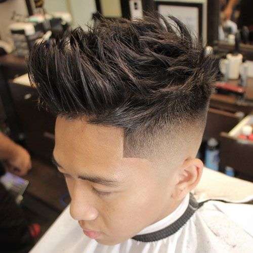 Nama Potongan Rambut Pria Spike and Fade