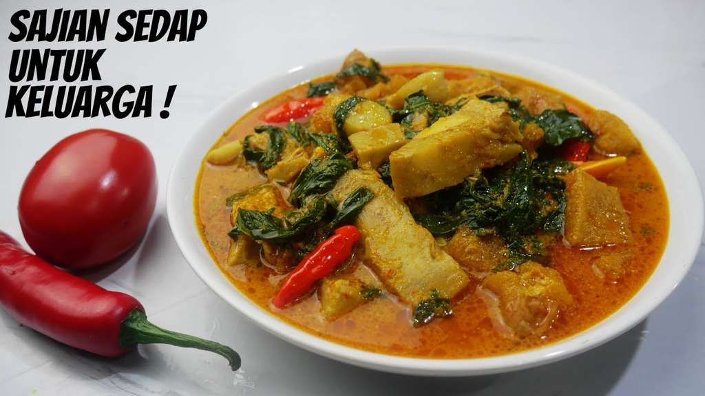 Resep Gulai Daun Singkong Nangka Campur Krecek