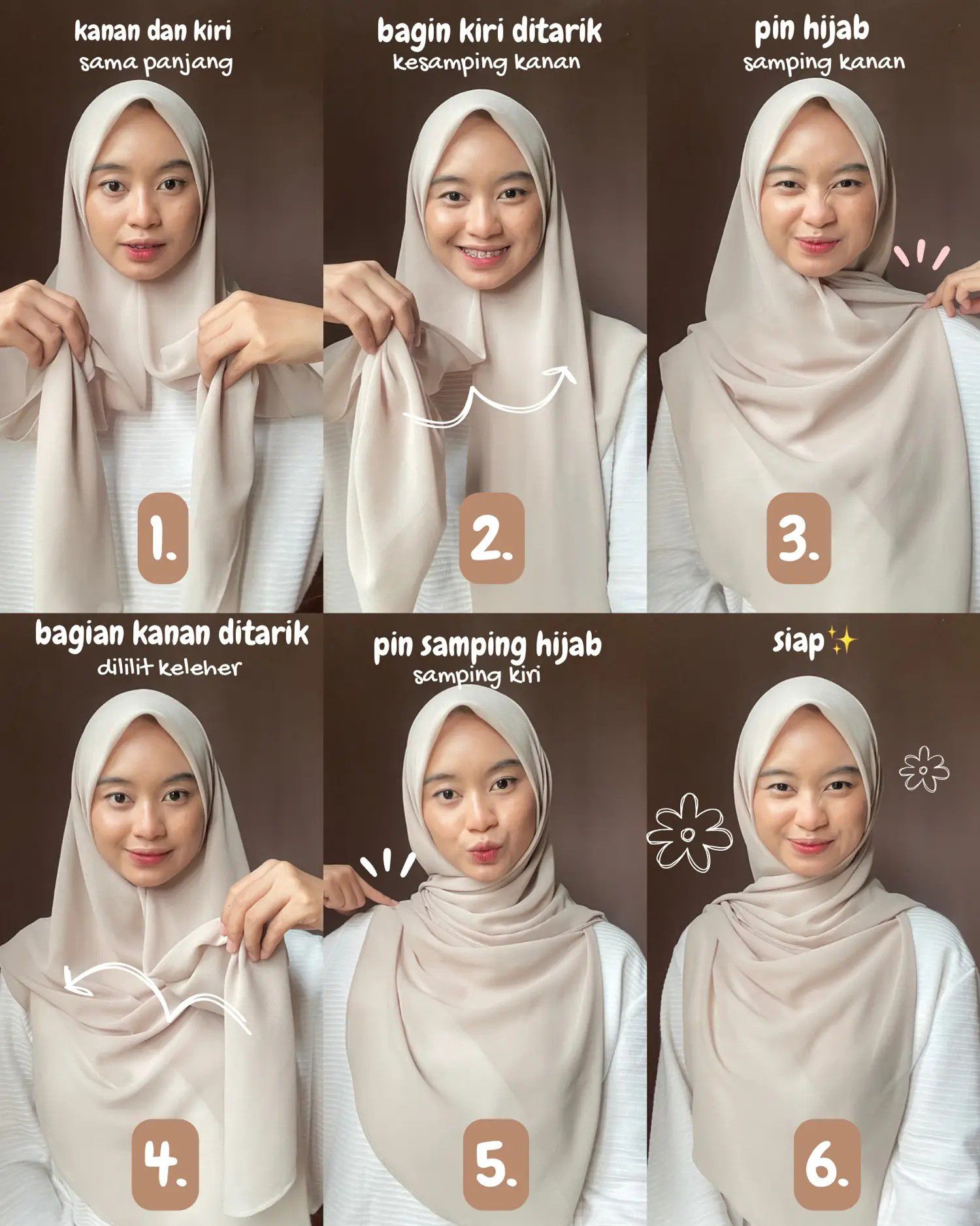 Gaya hijab menutup dada