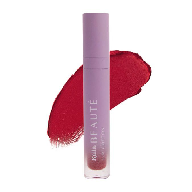Rekomendasi Lipstik Merah Lokal - Kaila Beaute Lip Cotton - Red Velvet