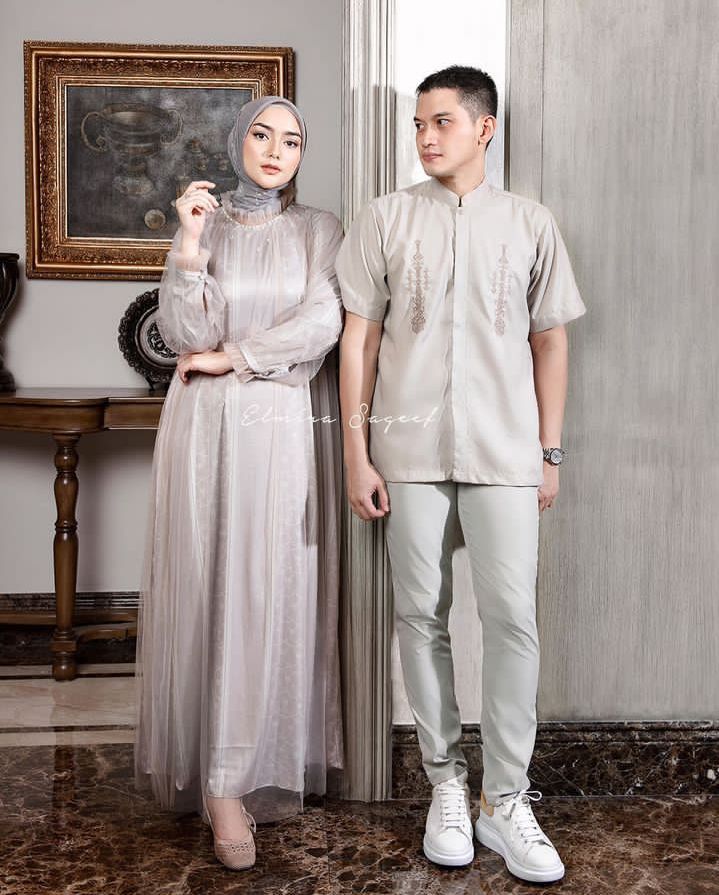 Rekomendasi Baju Lebaran Couple - Baju Muslim dengan Motif Serupa