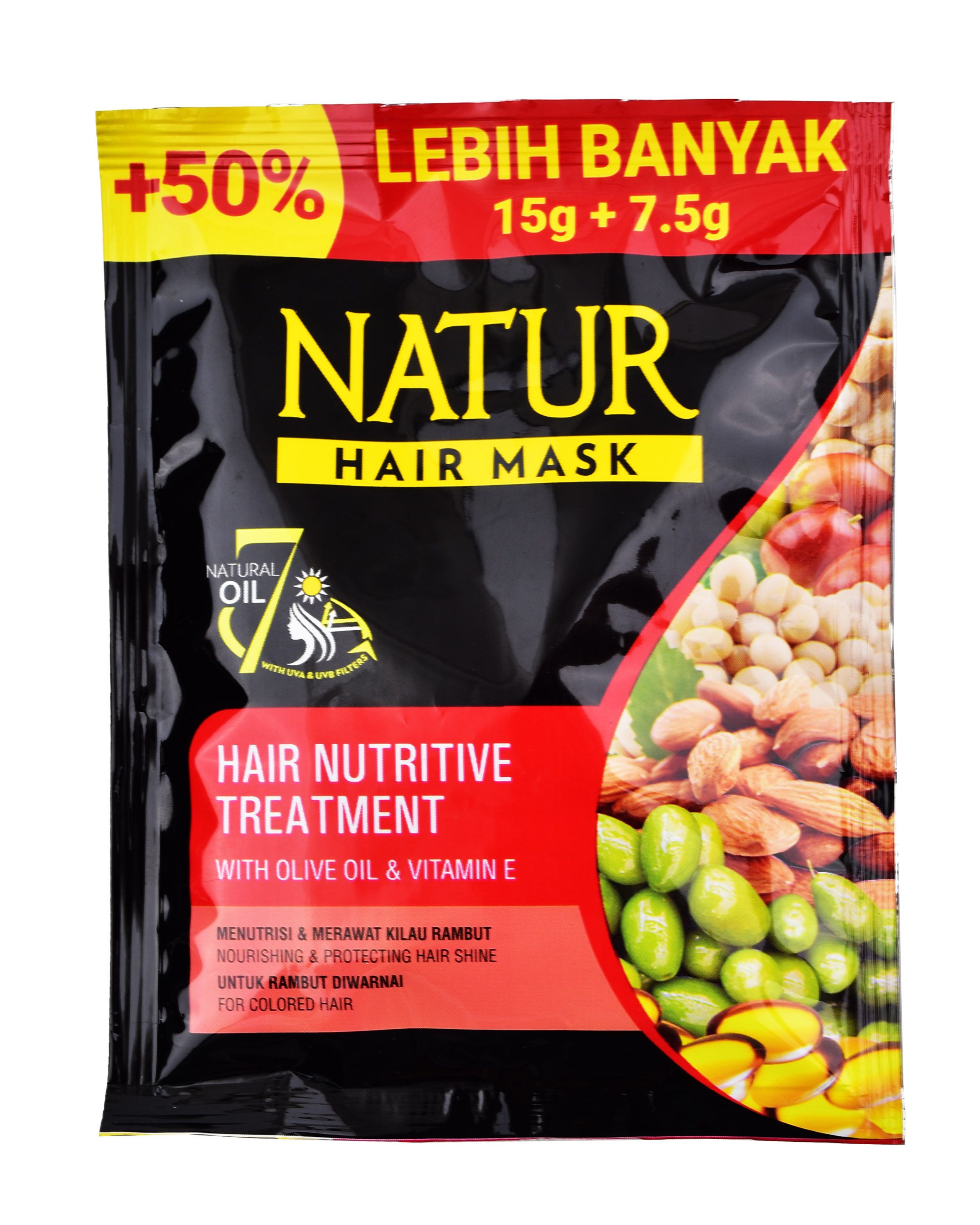 Rekomendasi Hair Mask untuk Rambut Kering - Natur Hair Mask Olive Oil Vitamin E
