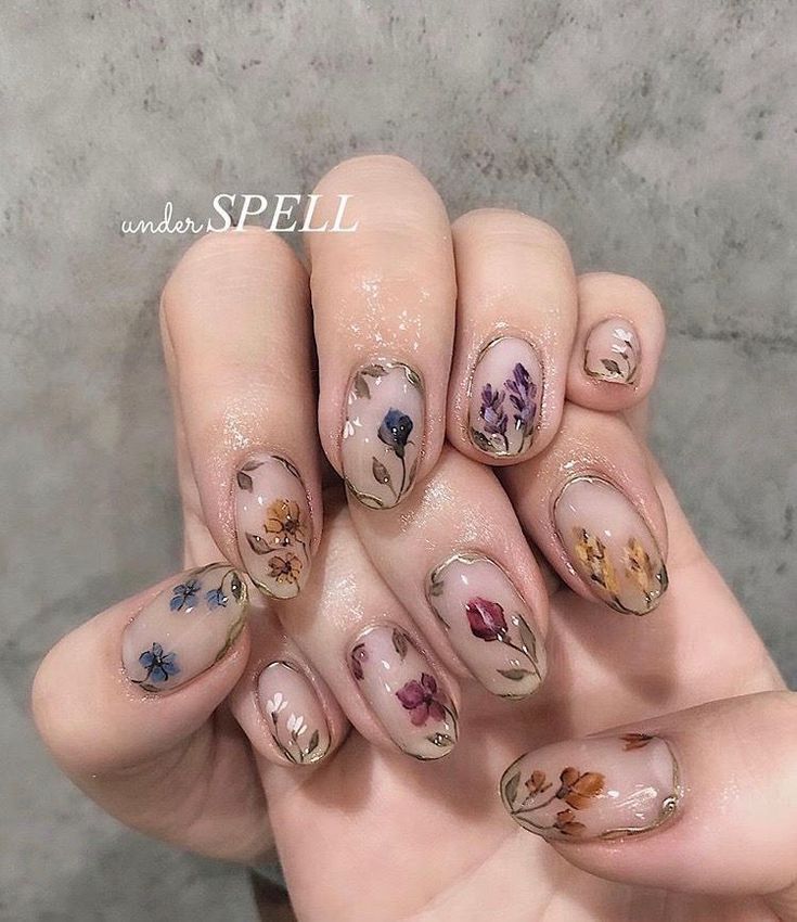 Inspirasi Nail Art Lebaran 2024 - Full of Flower