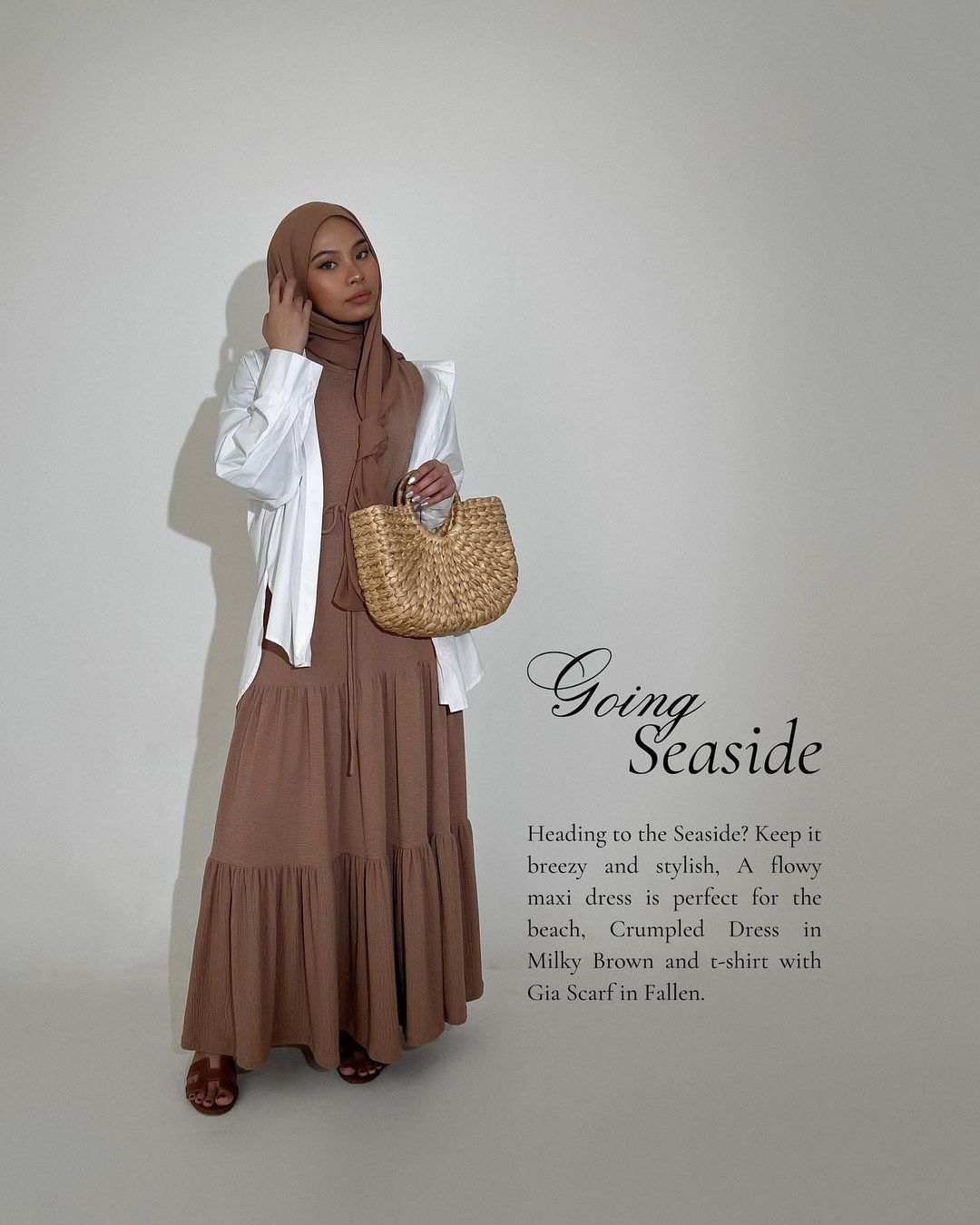Warna Jilbab Lebaran Untuk Kulit Sawo Matang - Coklat
