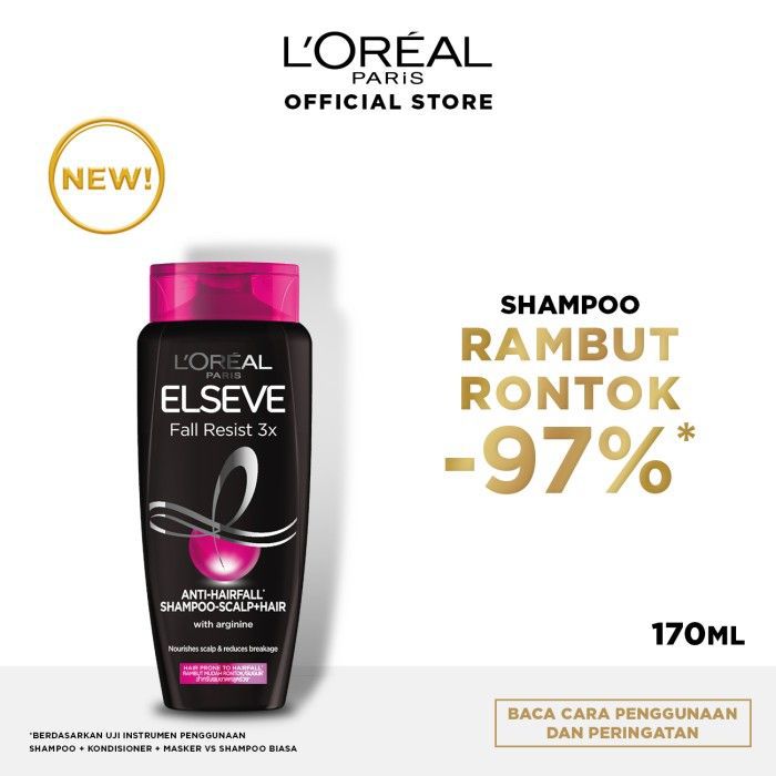 Shampoo Untuk Rambut Rontok Dan Ketombean - L'Oreal Paris Fall Resist 3x Anti-Hairfall Shampoo