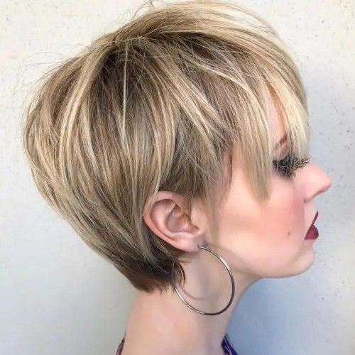 Model Rambut Bondol Wanita - Long Pixie Cut