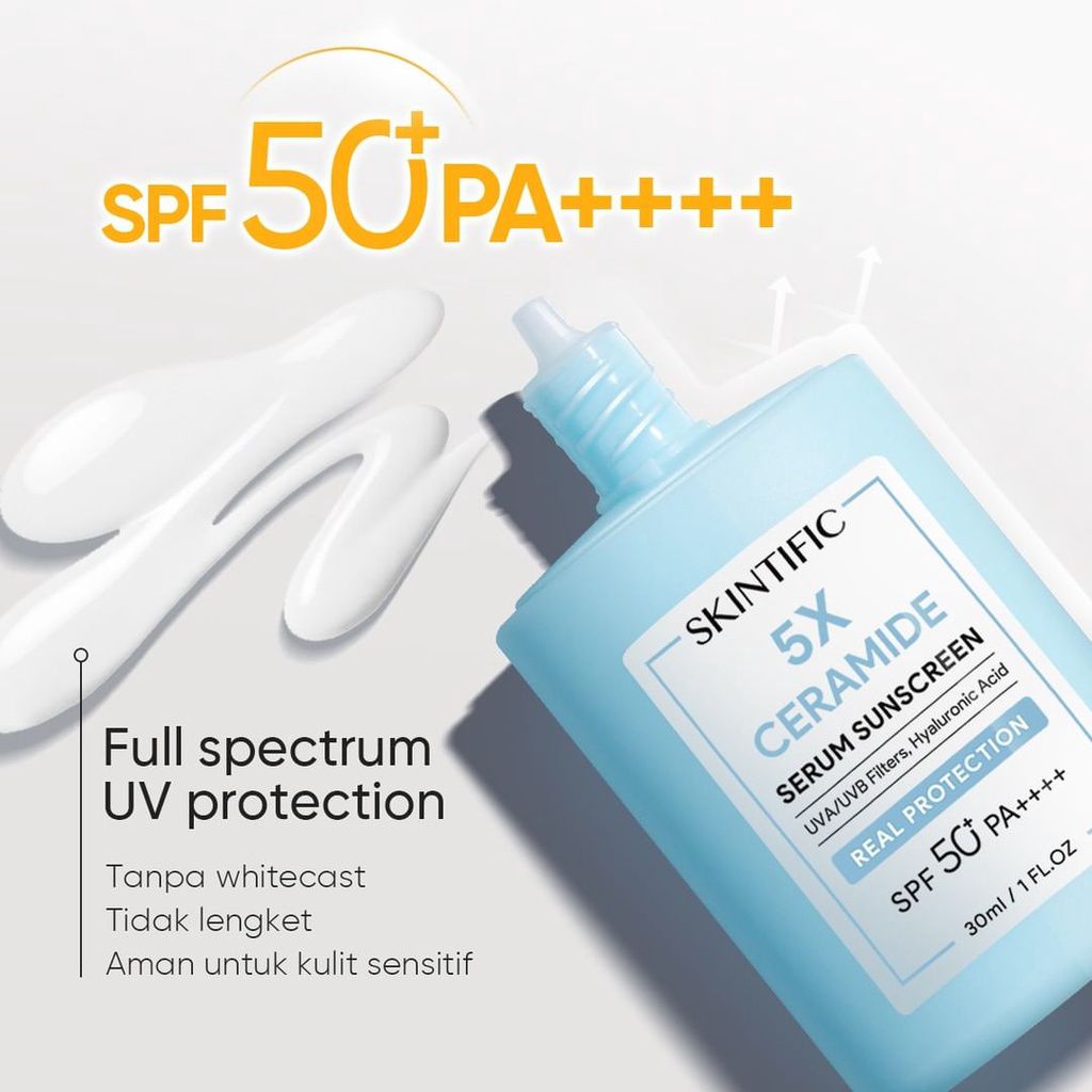 Produk Skintific Untuk Usia 40 Tahun Ke Atas - 5X Ceramide Serum Sunscreen