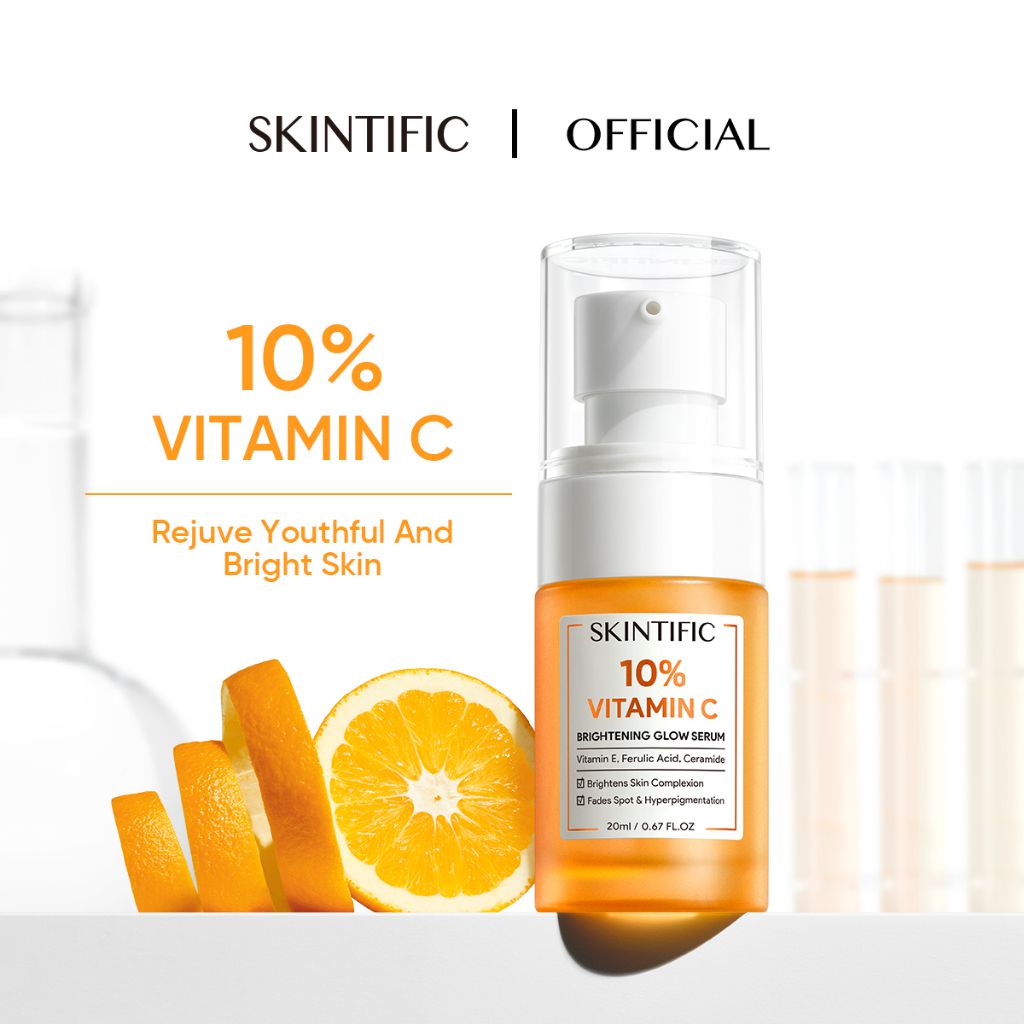 Produk Skintific Untuk Usia 40 Tahun Ke Atas - Skintific 10% Vitamin C Brightening Glow Serum