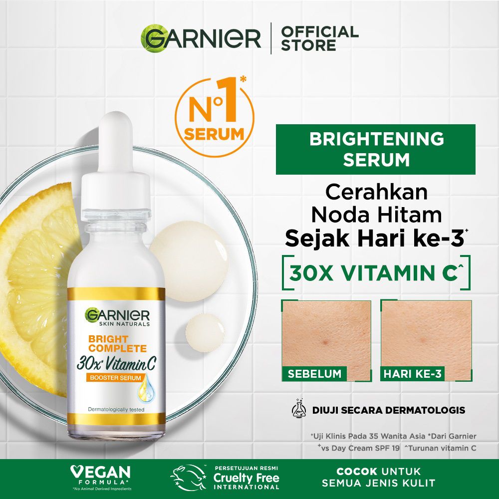 Rekomendasi Serum Vitamin C - Garnier Bright Complete Vitamin C 30x Booster Serum