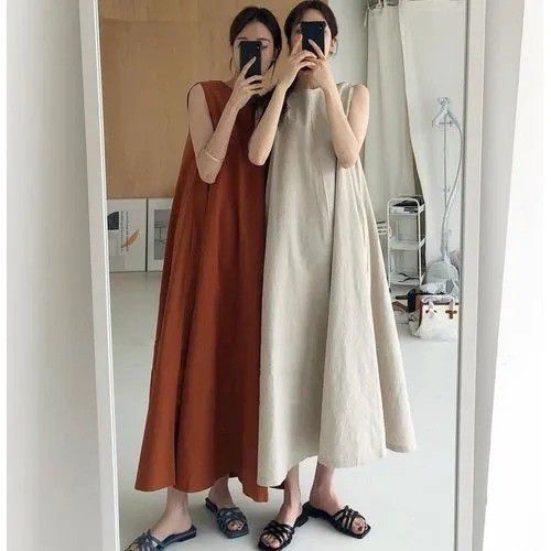 Dress Lebaran Remaja - Dress A-Line Pola Geometris