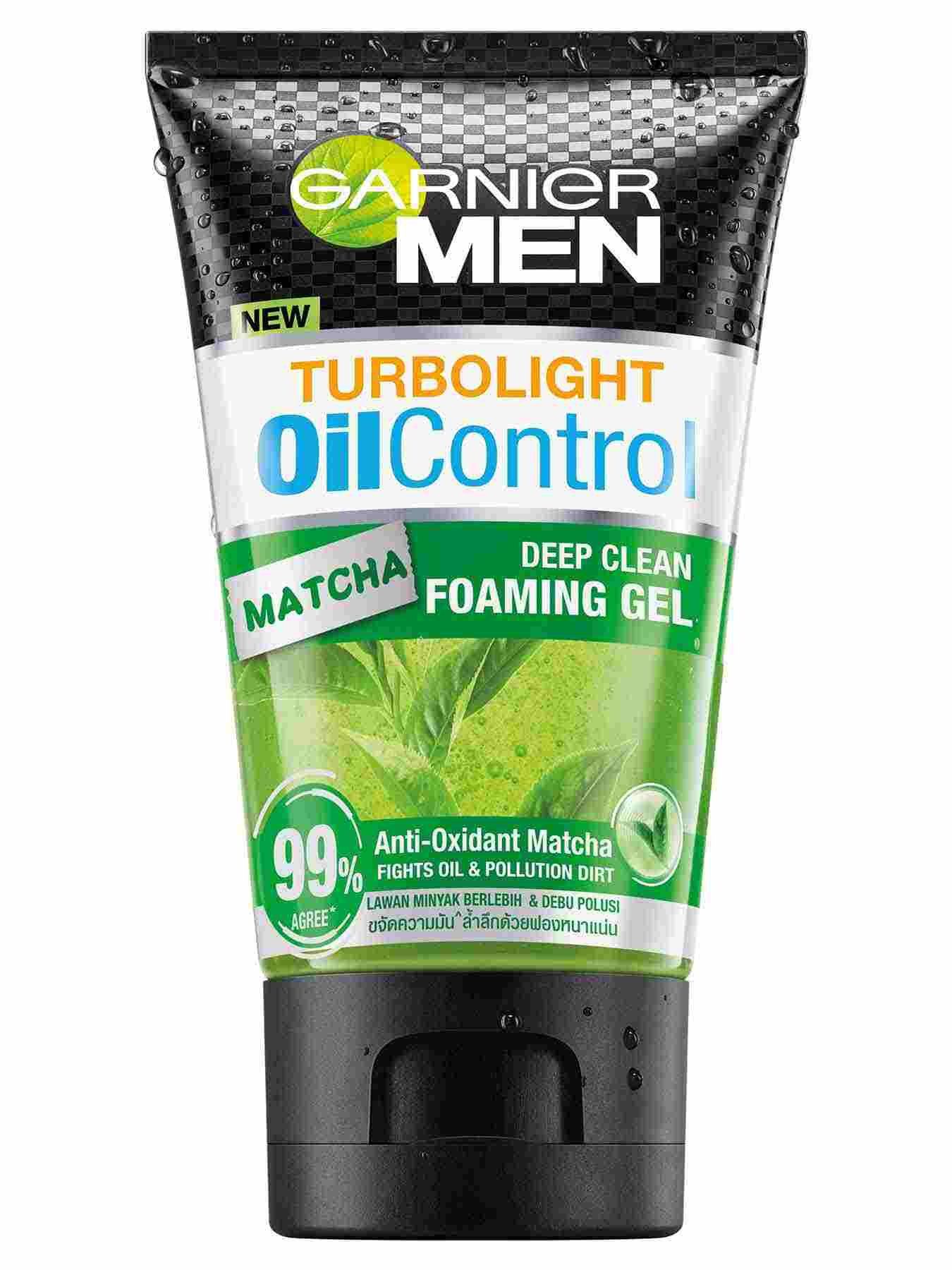Rekomendasi Face Wash Pria Untuk Kulit Berminyak - Garnier Men Turbolight Oil Control Match Foaming