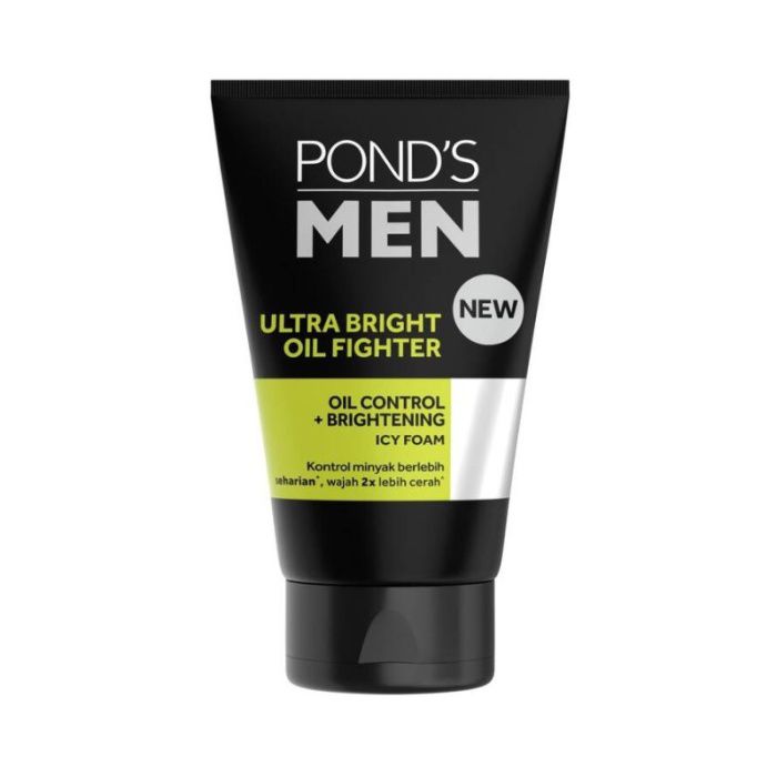 Rekomendasi Face Wash Pria Untuk Kulit Berminyak - POND'S Ultra Bright Oil Fighter Facial Foam