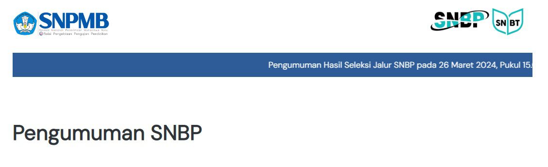 cara cek pengumuman snbp 2024