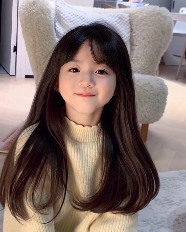 Model Rambut Anak Perempuan Ala Korea - Rambut Panjang Lurus