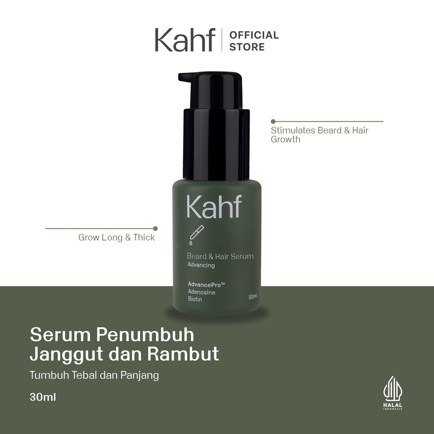 Rekomendasi Serum Penumbuh Rambut - Kahf Advancing Beard & Hair Serum
