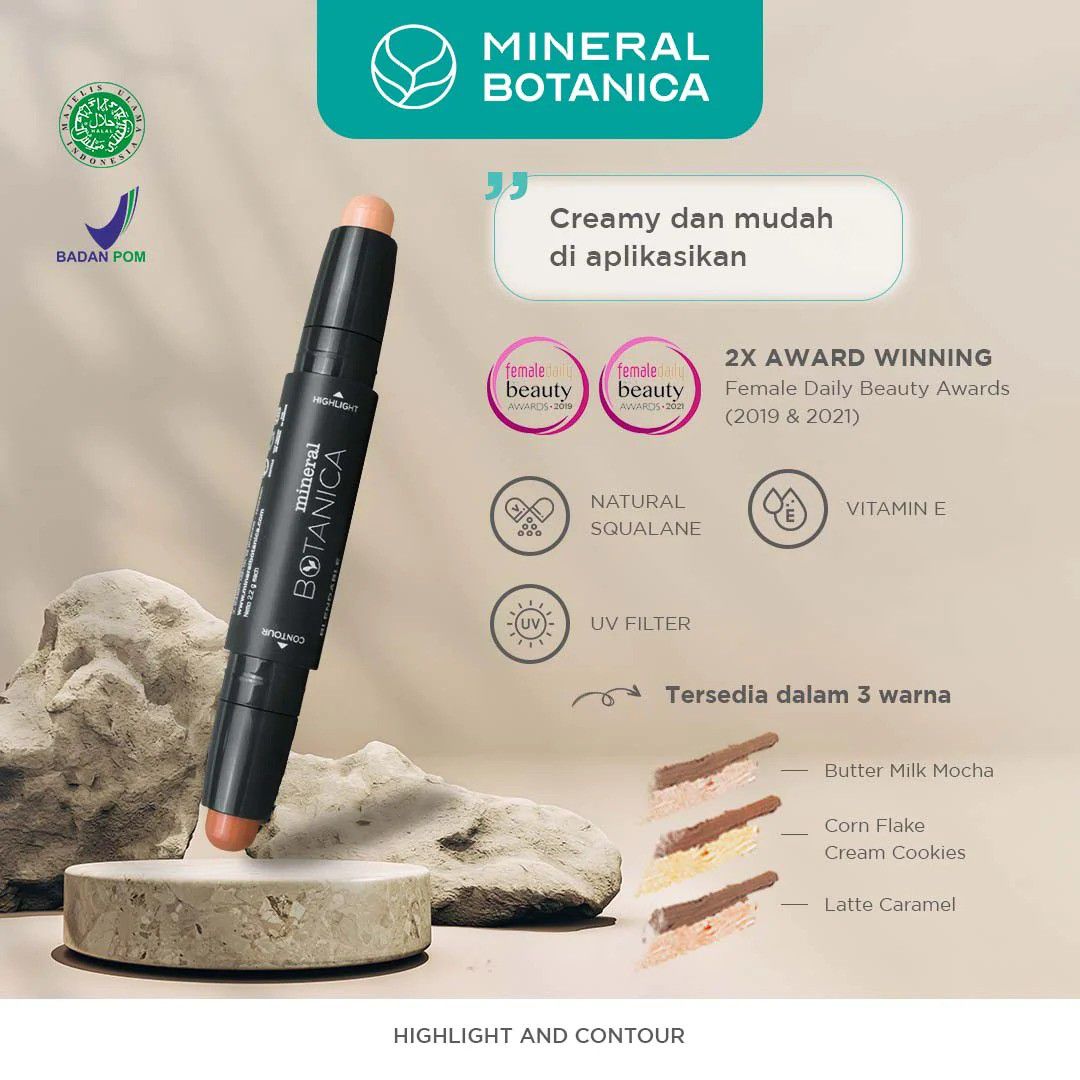 Rekomendasi Highlighter Affordable - Mineral Botanica Highlight and Contour