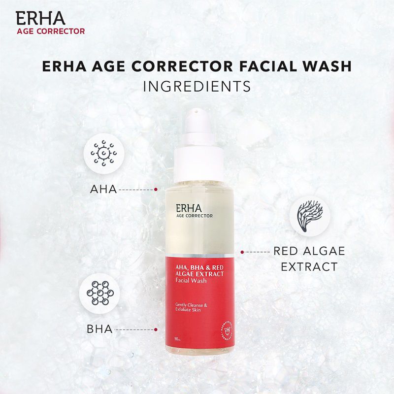 Skincare Lokal Untuk Usia 40 Tahun Ke Atas - ERHA Age Corrector Facial Wash