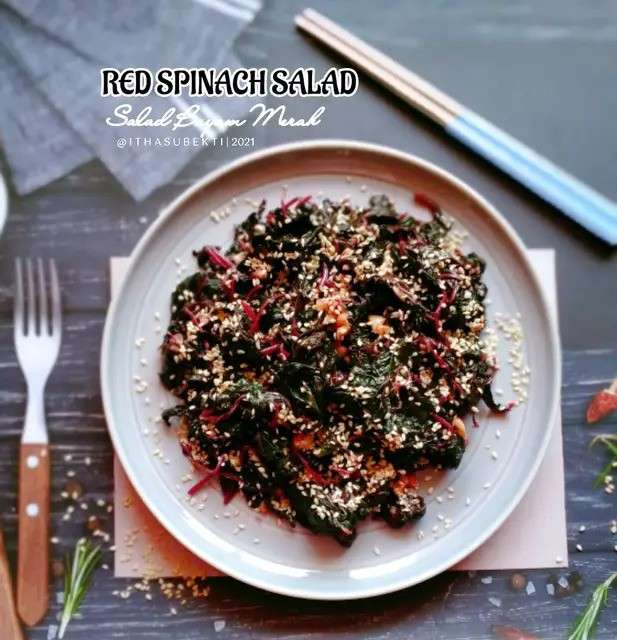 Cara Membuat Salad Sayur Bayam Merah