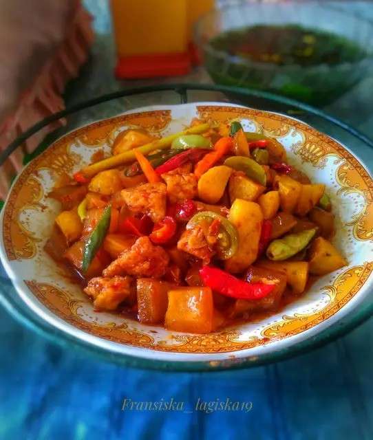 Resep Oseng Kikil Mercon Kentang Tahu