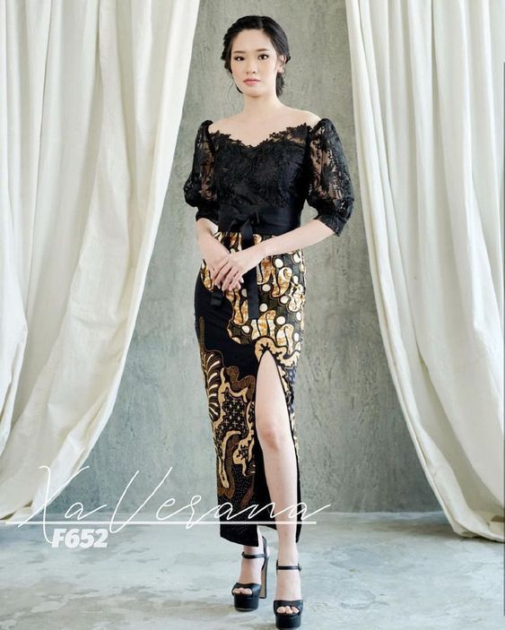 Model Kebaya Tanpa Payet - Kebaya Off Shoulder Lengan Balon