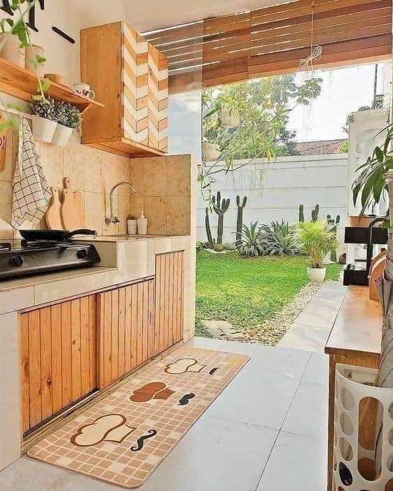 Dapur Semi Outdoor Minimalis