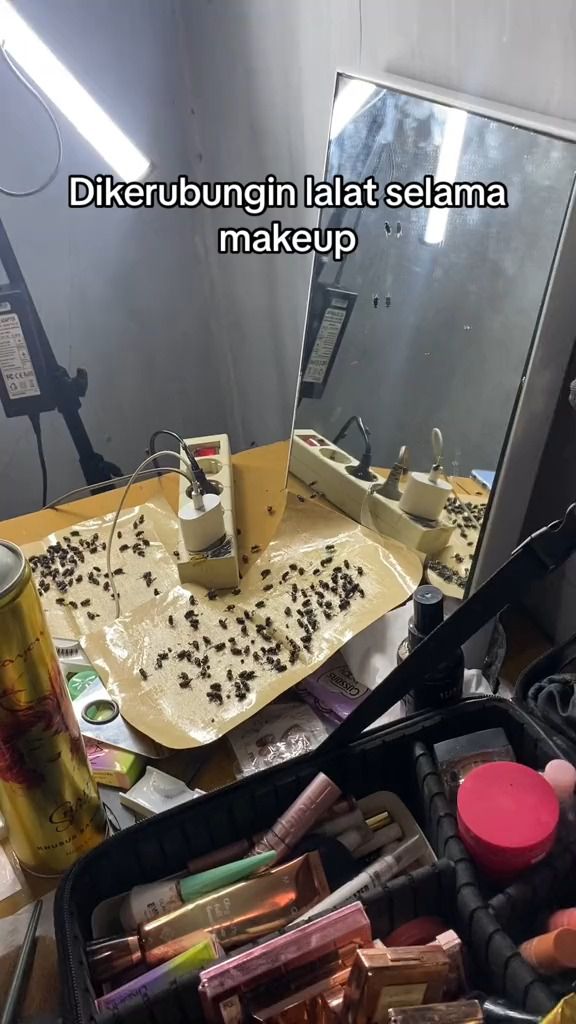 Pengantin Terpaksa Make Up Dikerumuni Lalat